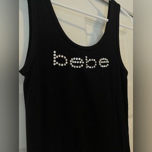 Bebe logo tank top black size S